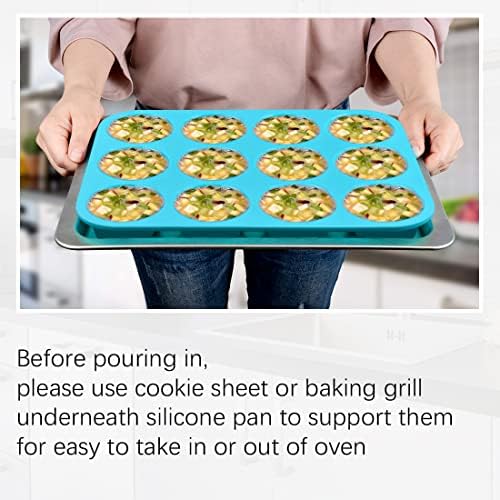 CAKETIME Silicone Muffin Pan Cupcake Pan Set - Mini 24 Cups and