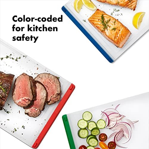 OXO Good Grips 3-Piece Plastic Everyday Cutting Board Set - Red