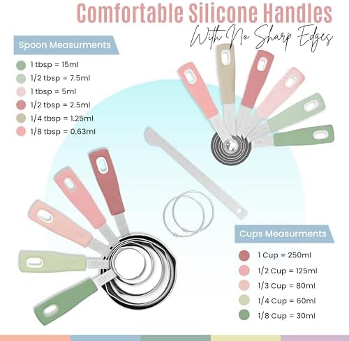 Nextop 14-Piece Stainless Steel Measuring Cups and Measuring Spoons