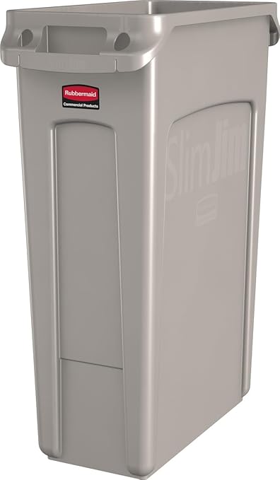 Rubbermaid Commercial Products Slim Jim Plastic Rectangular Trash/Garbage by RubbermaidCommercialProducts