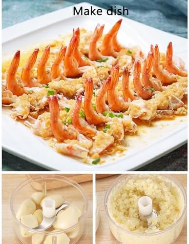 Ymiko Manual Garlic Press Hand Pull String Food Chopper Onion Dicer