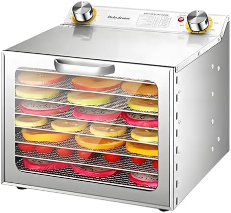 Commercial Electric Dehydrator, 6 Layers, Stainless Steel