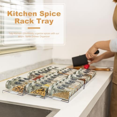 Spice Drawer Organizer Insert, 13"-26" Seasoning Organization, 8 Pcs