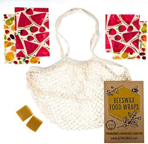 7 Pc Beeswax Wraps for Food and Kitchen Storage
