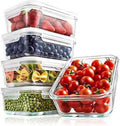 NutriChef 5-Piece 30 oz Glass Meal Prep Containers with Locking Lids