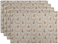 Fall Placemats Set of 4 Burnt Orange Pumpkin Place Mat Autumn