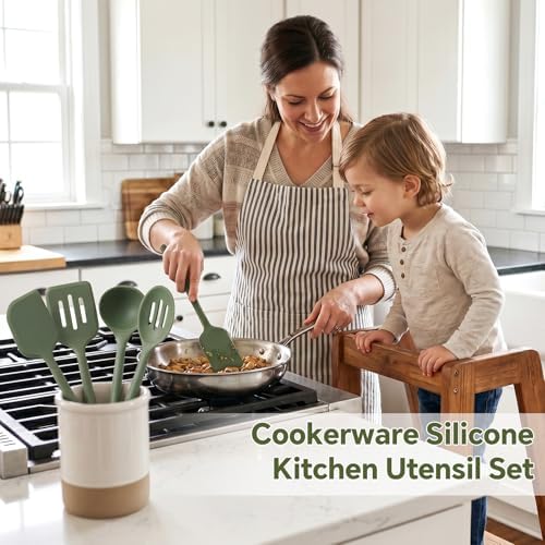 5-Piece Silicone Kitchen Utensil Set, Extra Long