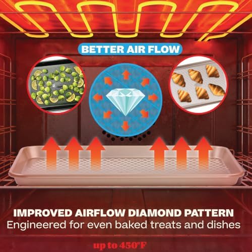 9-Piece Baking Pans Set Nonstick, Stackable Non Toxic Bakeware Sets