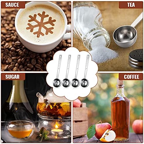 Geiserailie 4 Pcs 2 Tablespoon Scoops with Long Handle, 30 ml