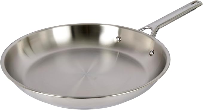 GoodCook Stainless Steel Fry Pan 12-Inch, Oven-Safe to 500F & Induction-Safe by GoodCook