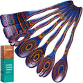 HOWHONG 7-Piece Pakkawood Cooking Utensils Set, Colorful Wooden Spoons