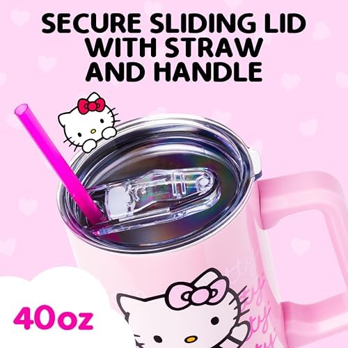 Silver Buffalo Sanrio Hello Kitty Waving, Stainless Steel Tumbler