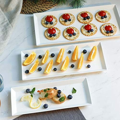 Sweese Serving Platter, 15.5/13.8/11.7 Inch Rectangle Porcelain