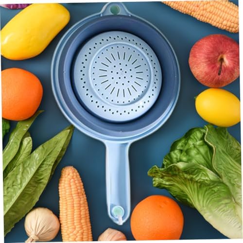 Collapsible Colander Foldable Fruit Vegetable Strainer with Handle