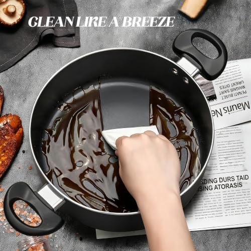 BECIGAR 8 Pcs Ceramic Pots and Pans Set, Cooking Pan Set, Nonstick