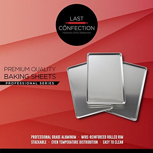 Last Confection 6 Cookie Baking Sheets 9" x 13" - Small Rimmed