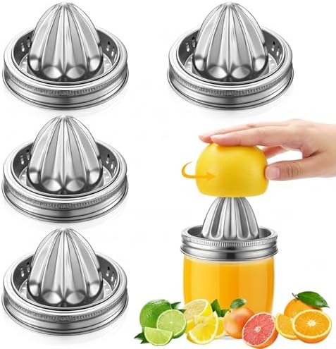 Lemonroad 4 Pcs Mason Jar Juicer Lid