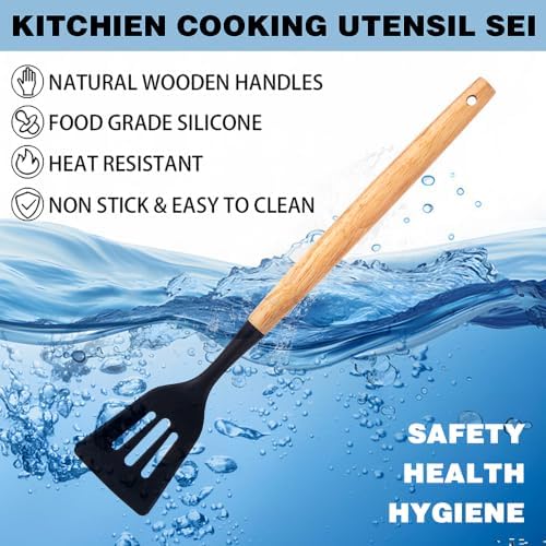 19-Piece Kitchen Utensil and Knife Set, Black
