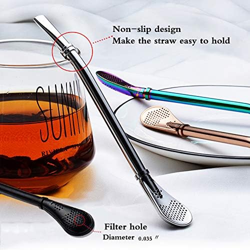Yerba Mate Bombilla Stainless Steel Straw Loose Leaf Tea Infuser
