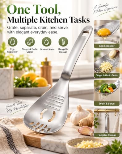 5-in-1 Multifunctional Stainless Steel Spoon, Kitchen Cooking Tool
