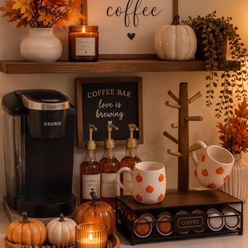 2 Pcs Fall Pumpkin Coffee Mug Cute Autumn 3D Icon Ceramic Cup