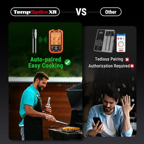 TempPro TempSpike 1000FT Wireless Meat Thermometer, 2 Probes