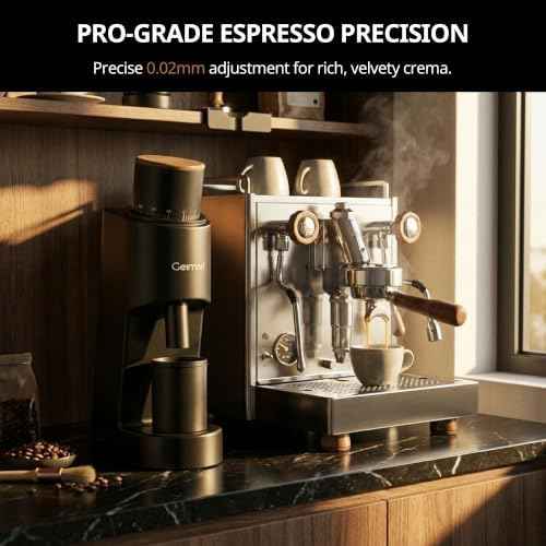 Geimori GU38 Conical Burr Coffee Grinder, Stepless Control