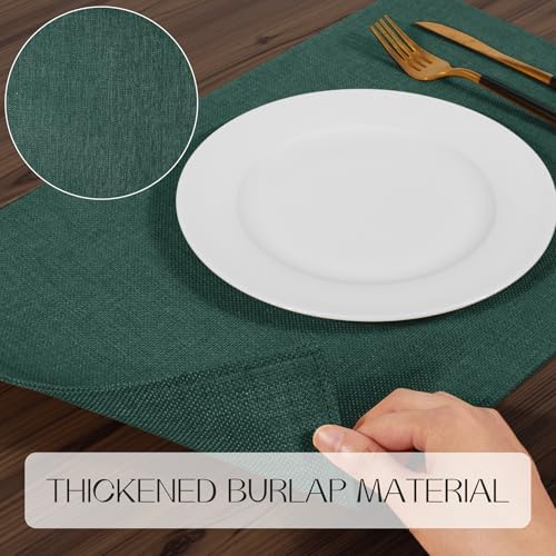 Romanstile Cloth Placemats Set of 4, Heat Resistant Double Layered