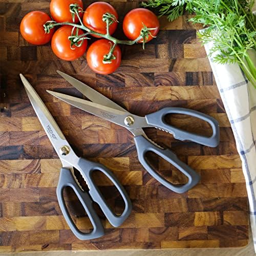 TECHEF Kitchen Shears, All Purpose Scissors, Dishwasher Safe, Heavy