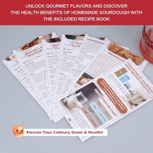 34oz Sourdough Starter Kit, Glass Jar