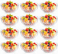 Jucoan 12 Pack 10 oz Small Glass Bowls, 5 Inch Diamond Cut Glass Prep