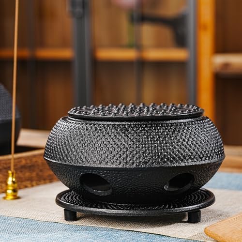 Sungmor Black Cast Iron Teapot Warmer - Base with Candle Holder