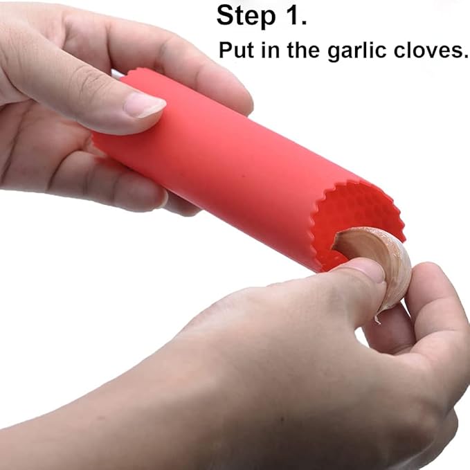 2 Set Silicone Garlic Peeler Easy Roller Tube Useful Garlic Odorfree Kitchen - Image 5