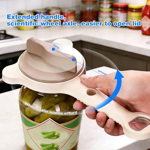 4-in-1 Heavy Duty Jar Opener for Seniors and Weak Hands – Ergonomic