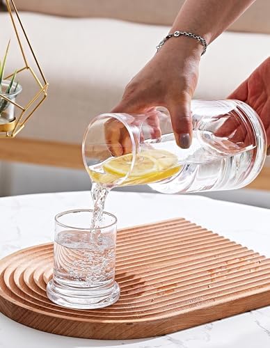 Bedside Carafe and Glass Set, Use Tumbler as Lid Night Table Water
