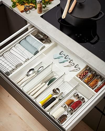 Hudgan 8 Pack Plastic Drawer Organizer Bins