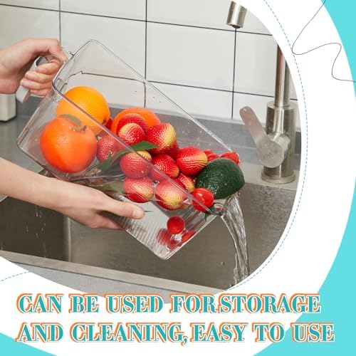 Havawish Ice Storage Bin and Flexible Scoop Set Plastic Freezer Bin