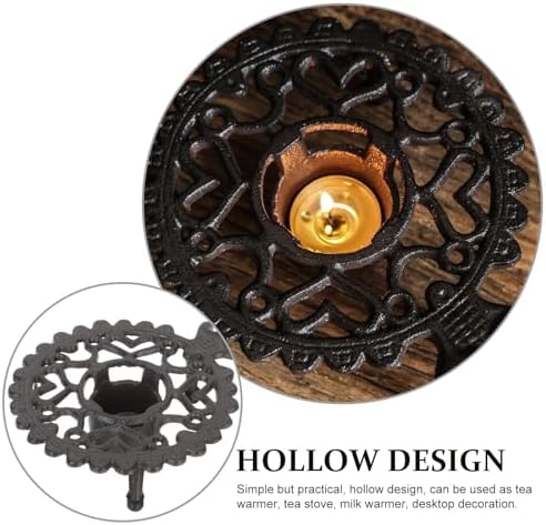 Japanese Cast Iron Teapot Warmer Base, Tealight Heating Stove