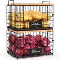 2 PACK XXL Potato and Onion Storage Bins, Pantry Organizers and