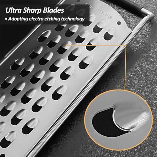 Zester Grater Extra Coarse, Razor-Sharp Stainless Steel Blade
