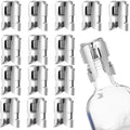 15 Pack Stainless Steel Champagne Stoppers, Reusable Sealer Keeps