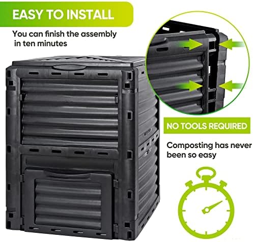 Large Outdoor Garden Compost Bin, 80 Gallon