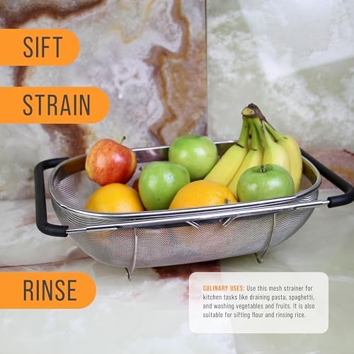 U.S. Kitchen Supply Stainless Steel Colander, 6-Quart