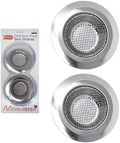 2 Pack Stainless Steel Sink Strainers, 4.5" Kitchen Drain Strainer