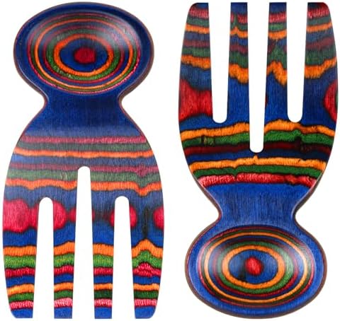 MYRAINBOW Salad Tongs, Salad Hand, Pakkawood Salad Tongs for Serving