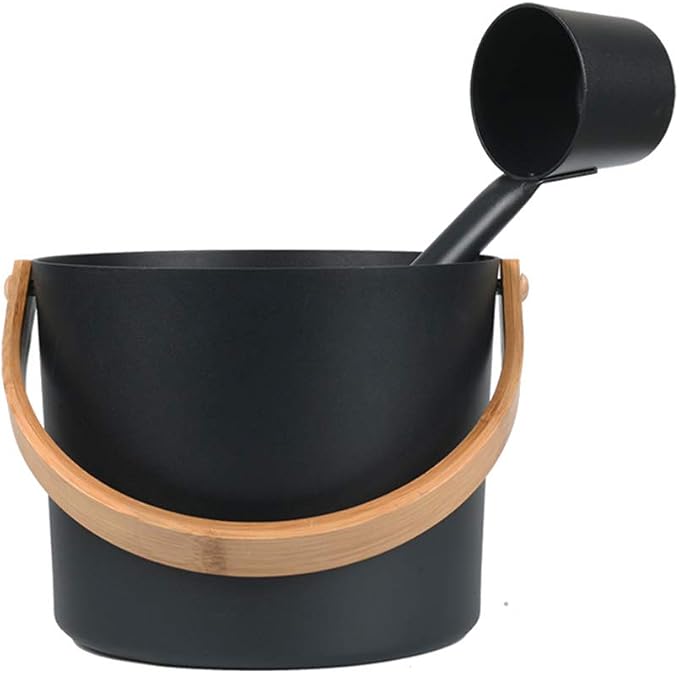 Sauna Bucket and Ladle Set, 1.85 Gallons Large Aluminum Sauna Bucket - Image 5