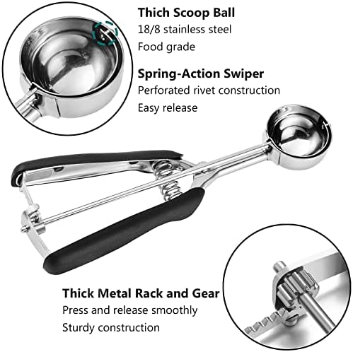 JUNADAEL J Cookie Scoop 4 Tablespoon, 2 OZ Cookie Scoops for Baking