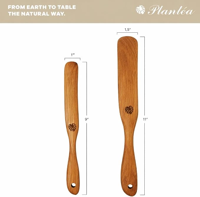 2 pcs Skinny Spurtle for Sourdough Starter, Reaching Bottom of Jar Wooden - Image 6