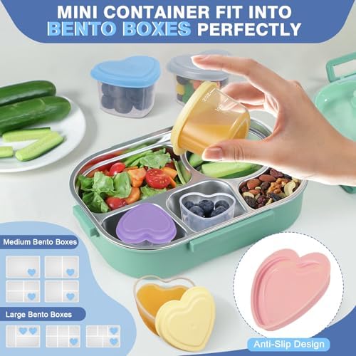12pcs 2 oz Salad Dressing Container Heart-Shaped, Mini Condiment