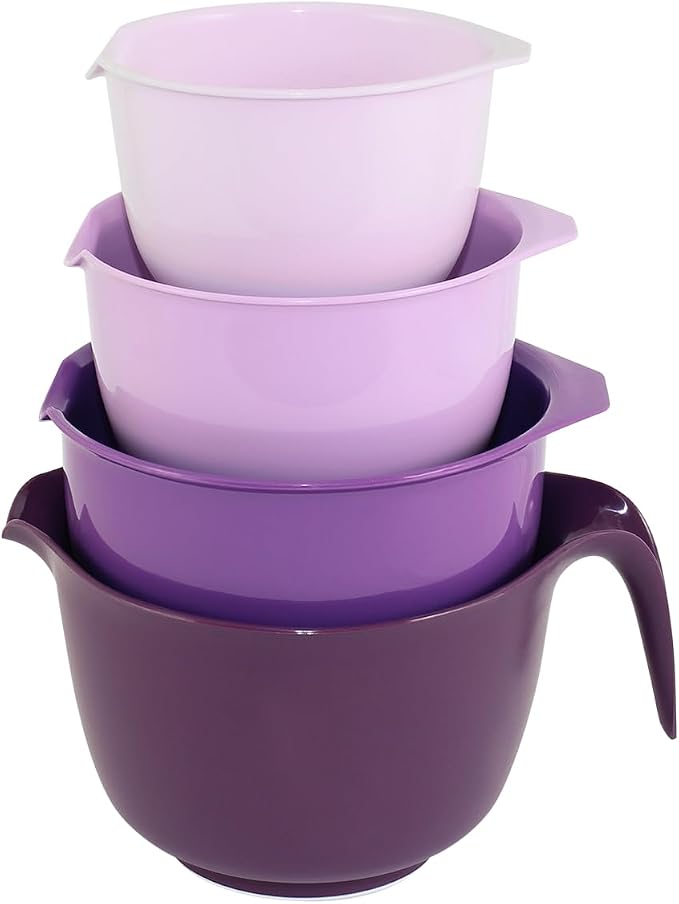 Glad Mixing Bowls with Pour Spout, Dishwasher Safe Kitchen Cooking and Baking by GladTrashFoodStorage